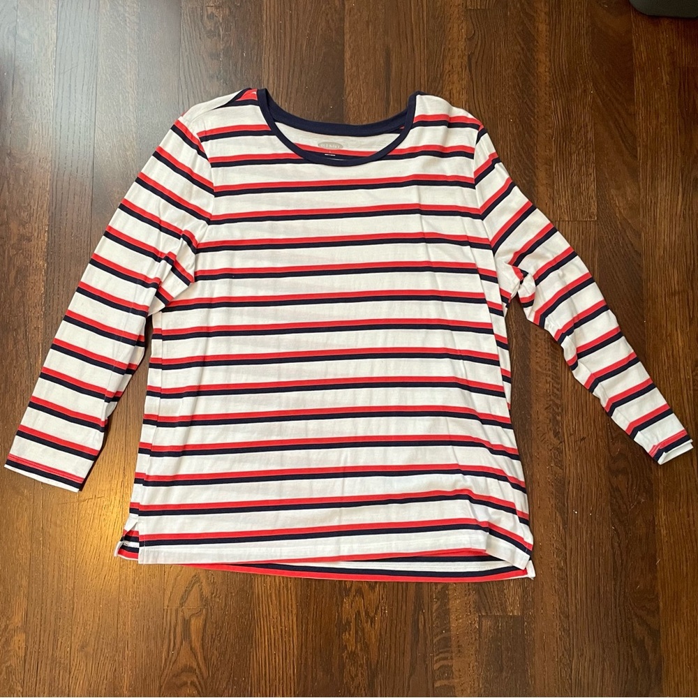 Old Navy Striped 3/4 Sleeve T-shirt